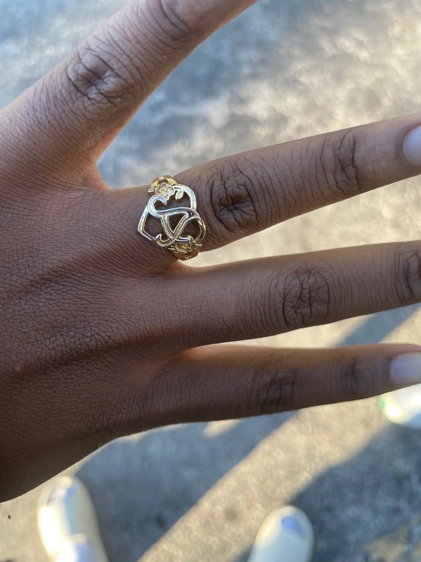 Royalty Gold Initial Ring