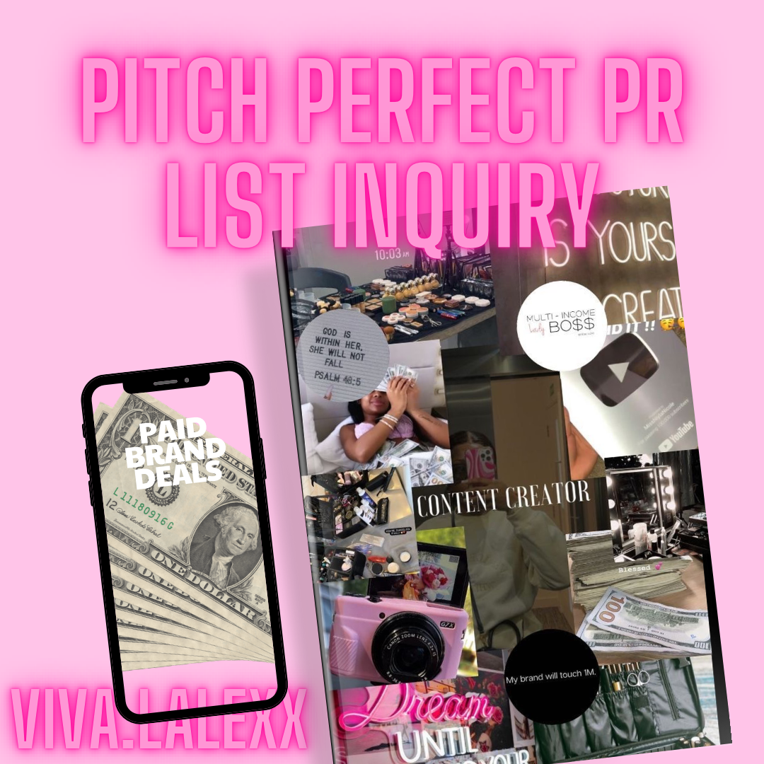 Pitch Perfect PR List Inquiry Email Template – Instant Download for Influencers, UGC Creators & Content Creators