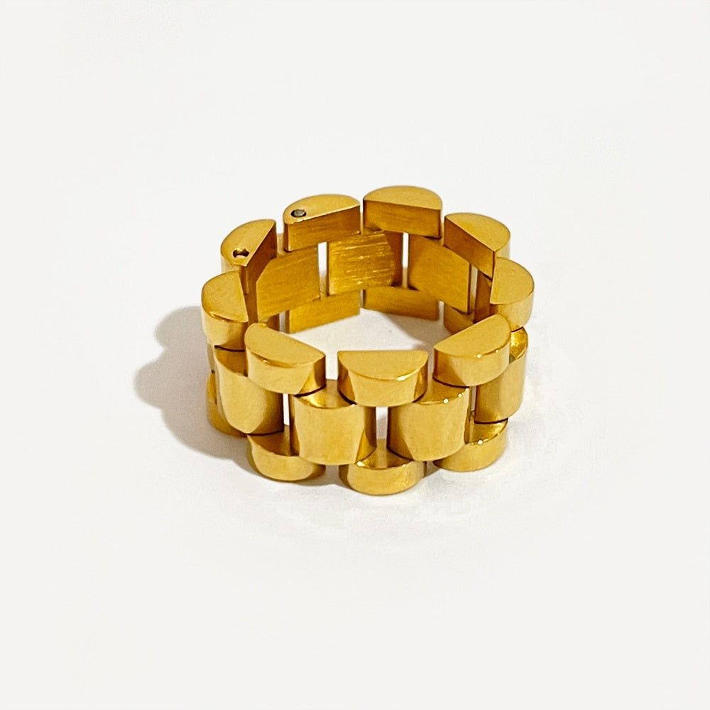 Ice Me Out Brick Link Ring