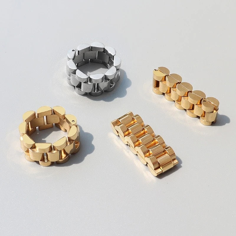 Ice Me Out Brick Link Ring