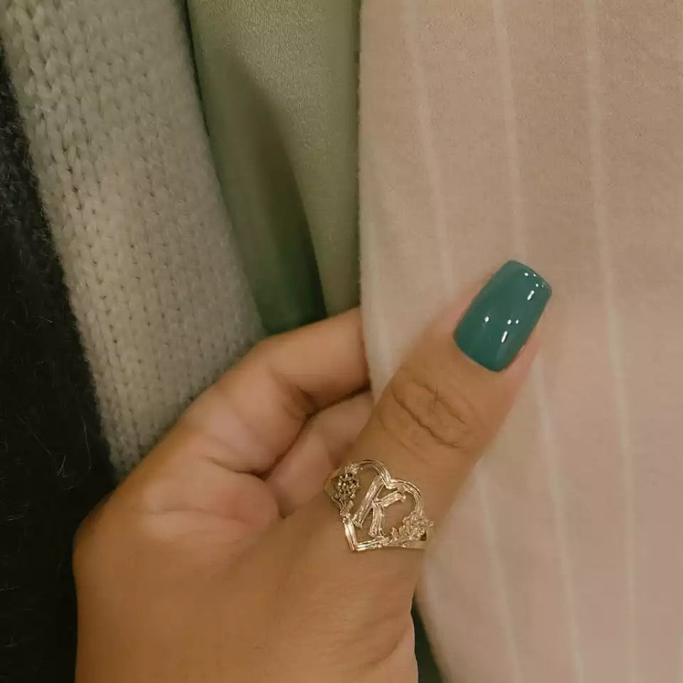 Royalty Gold Initial Ring