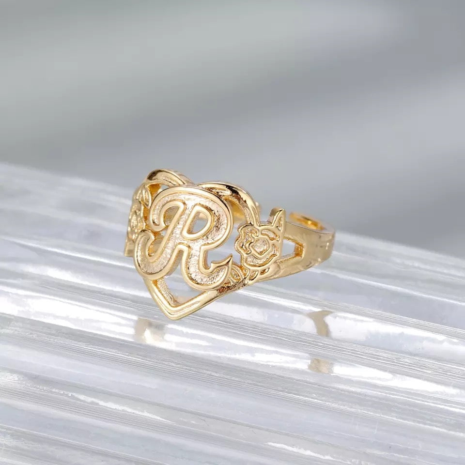 Royalty Gold Initial Ring