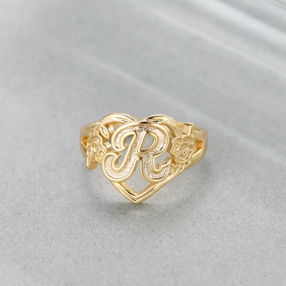 Royalty Gold Initial Ring
