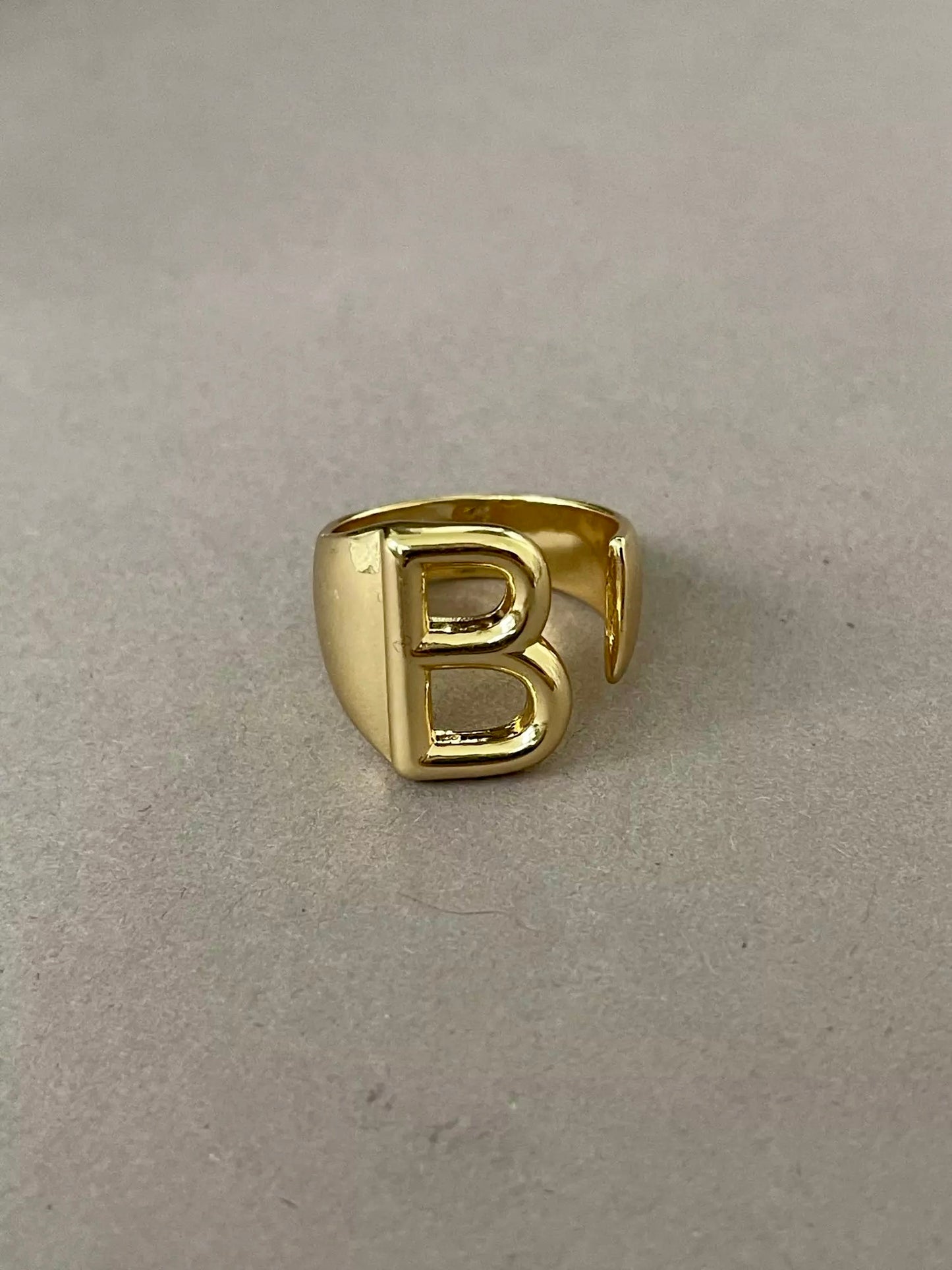 A-Z Initial Cuff Ring