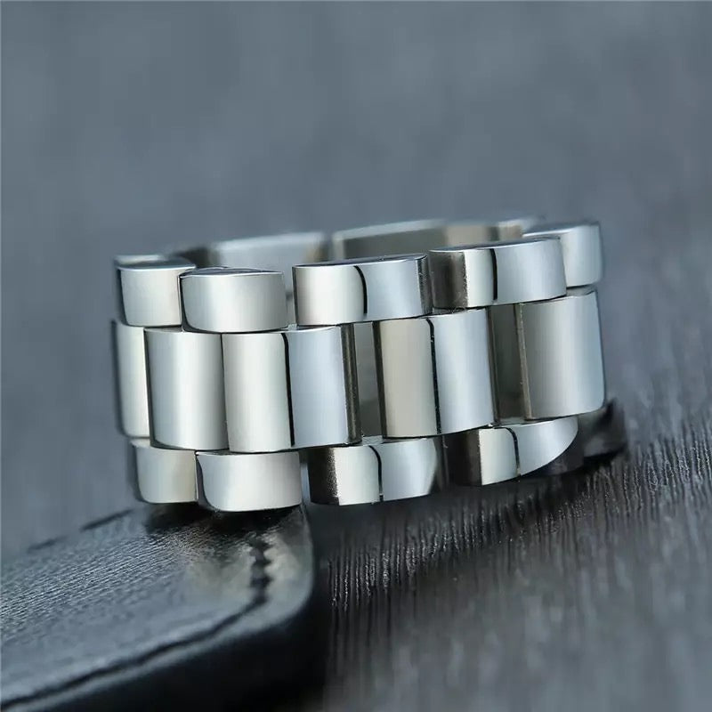 Ice Me Out Brick Link Ring