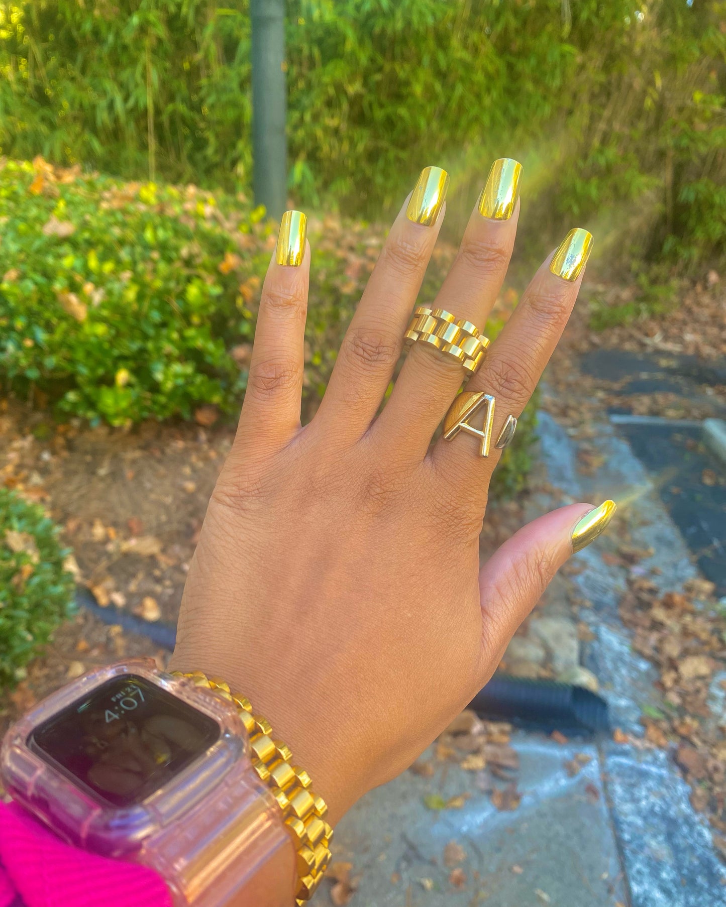 A-Z Initial Cuff Ring