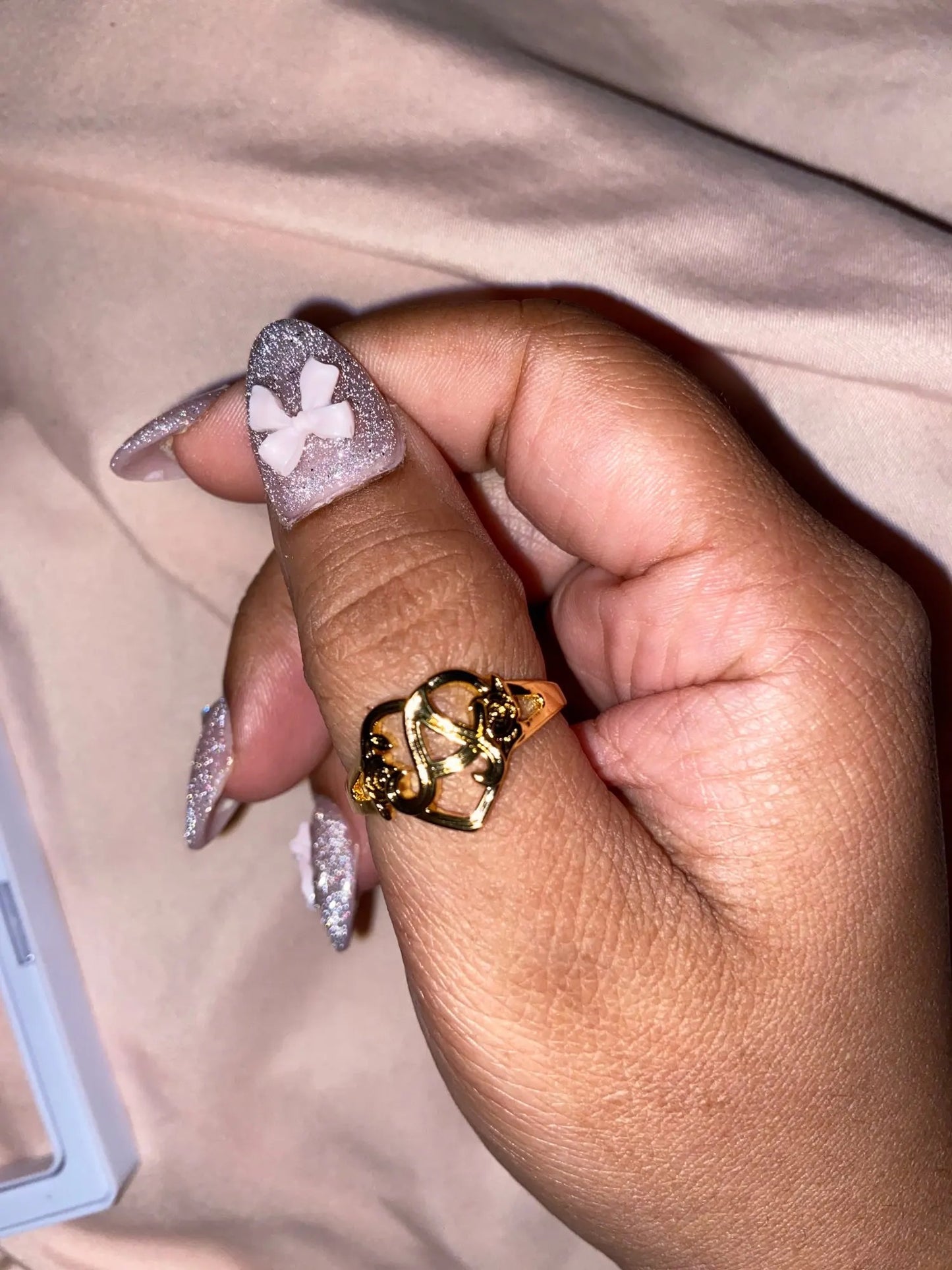 Royalty Gold Initial Ring