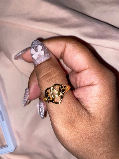 Royalty Gold Initial Ring