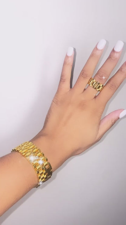 Ice Me Out Brick Link Ring
