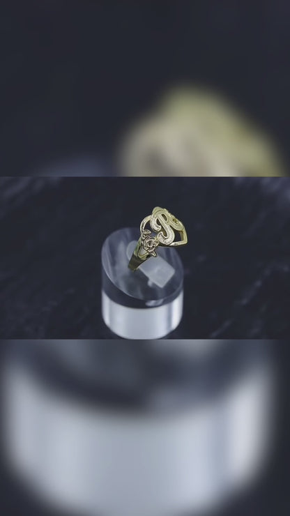 Royalty Gold Initial Ring