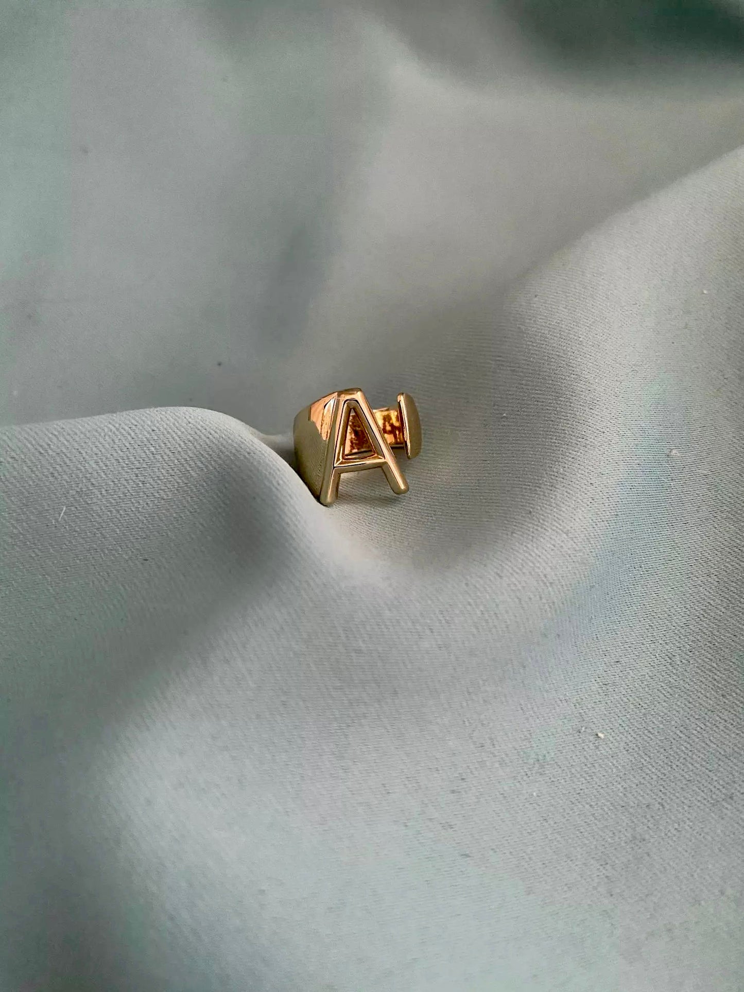A-Z Initial Cuff Ring