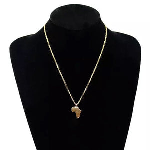 African Map Pendant Necklace