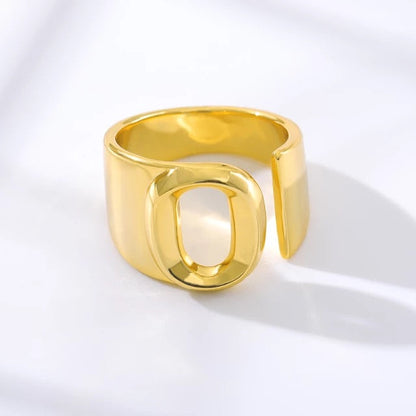 A-Z Initial Cuff Ring