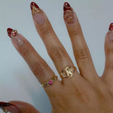 Royalty Gold Initial Ring